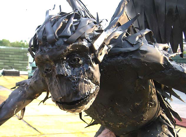 Winged monkey up close