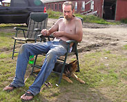 man with dog